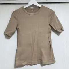 UNIQLO リブクルーネック半袖T