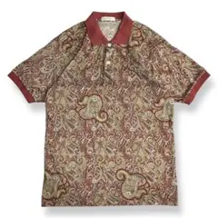 値下げ 秀逸【VINTAGE】80s 90s ペイズリー柄 ビンテージポロシャツ