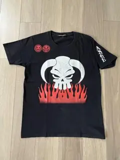 ワンピース　ポートガスＤエース　半袖Ｔシャツ　Ｆ　黒　キャラクター炎デザイン