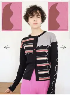 新品未使用〈soduk〉colored stitch cardigan 22AW