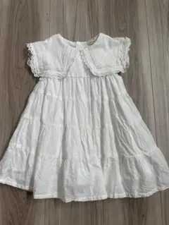 petit main 衿ティアードワンピース 80cm