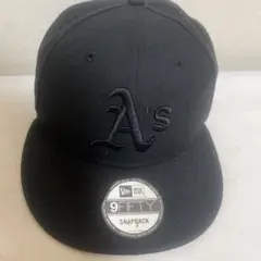 New Era 9FIFTY A's ブラックキャップ