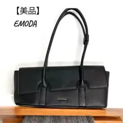 【美品】EMODA エモダ　ハンドバッグ　フラップハンドバッグ　黒　バック