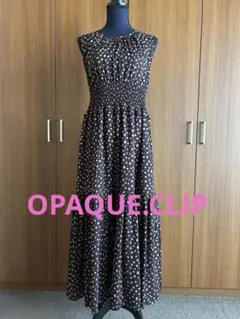 OPAQUE.CLIP オペークドットクリップ　ノースリーブ　ロングワンピース