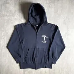 【80s champion】ジップパーカー　トリコタグ　usa製　目無し　短丈