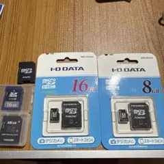 I-O DATA microSDHCカード 16GB 8GB セット
