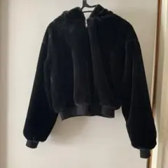 Topshop フード付きファー風ジャケット