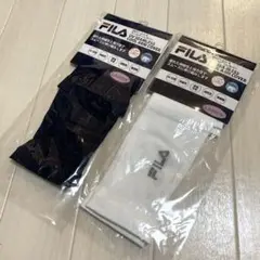 2点■新品■4,400円【FILA GOLF】レディース　アームカバー　白、紺