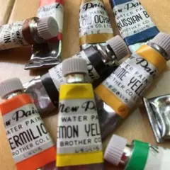 固まった絵の具　ほっこりレトロ