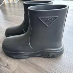 PRADA レインブーツ オリーブグリーン プラダ PRADA レインブーツ 長靴 オリーブカーキ 37