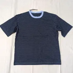 GU ネイビー ストライプ Tシャツ M