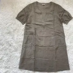 【pour la frime】プーラフリーム チュニック 半袖 オープンカラー