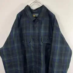 USA古着 エディーバウアー Eddie Bauer 長袖 シャツ グランパコア