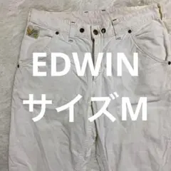 EDWINホワイトデニムパンツ ストレートレッグ カジュアルデニム