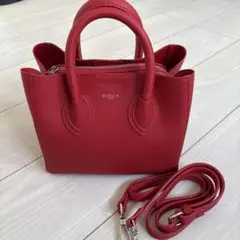 D.KELLY 赤 レザー ショルダーバッグ