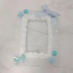 ホイップデコ 白×水色