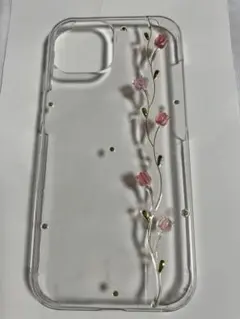 coeur 花デザイン クリアiPhoneケース（iPhone15用）
