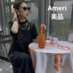 美品★Ameri★EMBROIDERY SHEER COTTON DRESS★