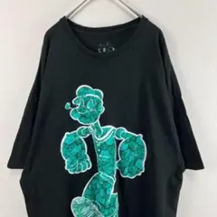 USA古着 popeye ポパイ Tシャツ 黒