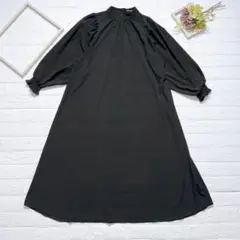 RagOut ラグアウト 長袖ロングワンピース 黒 Mサイズ シンプル Aライン