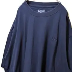 チャンピオンChampion ロゴ刺繍 Tシャツ ネイビー紺色 2XL 古着