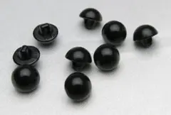ボタン目 黒色 10mm 50個入 さしめ 差し目 ソリッドアイ