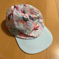 H＆M花柄キャップ 青色