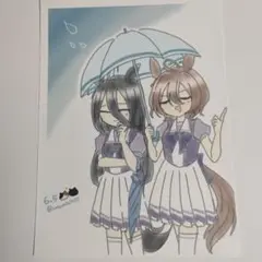 ウマ娘 マンハッタンカフェ　アグネスタキオン　ネットプリント　同人