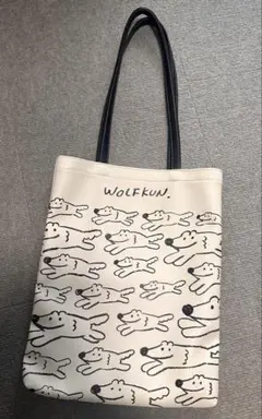ウルフくん　合皮トートバッグ