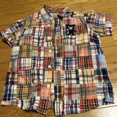 DOUBLE.B チェック柄 半袖シャツ 男の子130