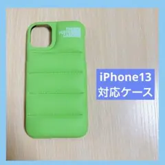 iPhone13ケース、ダウンジャケットケース(グリーン)