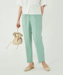 ◇美品パンツ◇green label relaxingマリン ストライプ パンツ