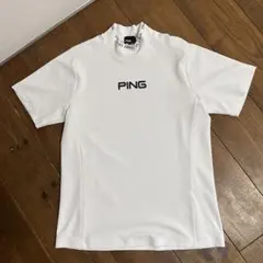 美品　PING モックネックシャツ　LL ホワイト