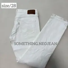 【SOMETHING NEOJEAN】デニム　白　28 テーパード