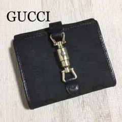 GUCCI 折り財布 キャンバス GG 黒 ジャッキー