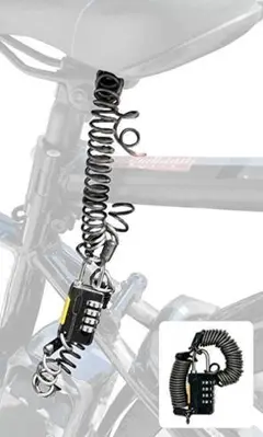 ワイヤーロック 自転車 サドルロック 盗難防止 Φ2.6㎜ 100㎝ 150㎝