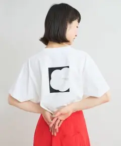 今季新品★ iki セミコーマ天竺 バックプリント Tシャツ　ambidex