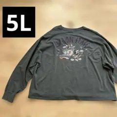 ミッキー バンド　ドラム 長袖カットソー　ロンT 5L 大きいサイズ