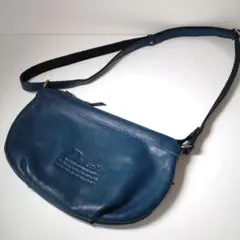 【美品】Dakota ダコタ ショルダーバッグ ミニサイズ ネイビー レザー