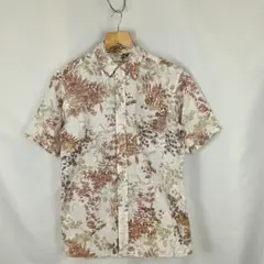 Hawaiian　アロハシャツ　総柄　ボタニカル　M　コットン　B3525