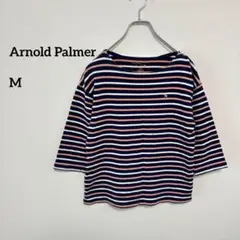 アーノルドパーマー ボーダー 五分袖Tシャツ Mサイズ　c125③