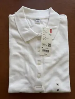 ユニクロ　UNIQLO ストレッチカノコポロシャツ【M】 白　新品未使用☆