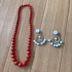 フラメンコ・フラダンス　ネックレスとイヤリング