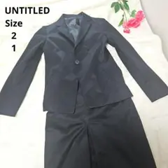 【オシャレ⭐UNTITLED】黒　スカートセットアップ　サイズ2 1