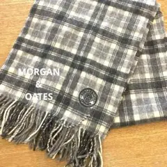 MORGAN &OATES モーガン＆オーツ ネイビー＆赤チェックストール MORGAN &OATES モーガン＆オーツ ネイビー＆赤チェックストール
