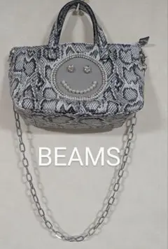 BEAMS 　ECODECO スマイリーバッグ チェーンストラップ付き
