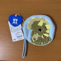ポケユニ　USJ ジュラシックパーク　ミニポーチ　刺繍　トリケラトプス