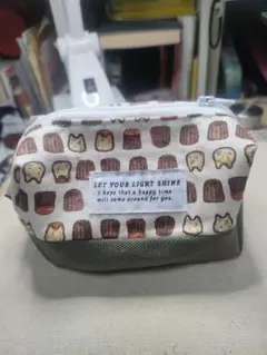 カヌレ柄BOX型ポーチ
