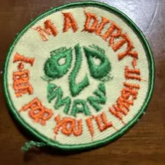 I'M A DIRTY MAN ビンテージワッペン　デッドストック　刺繍ワッペン