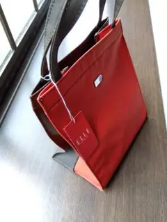 ELLE レッドトートバッグ 小型　新品　未使用　タグ付き